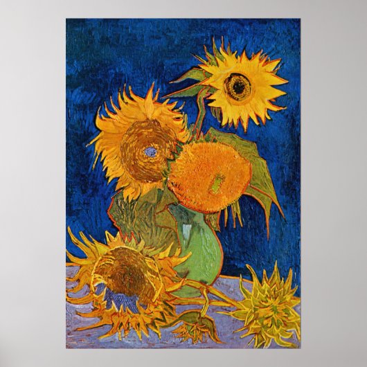 Zonnebloemen van Van Gogh Poster (Voorkant)
