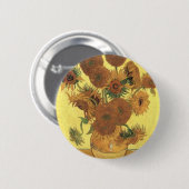 Zonnebloemen van Van Gogh Ronde Button 5,7 Cm (Voorkant /achterkant)