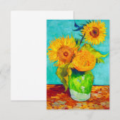 Zonnebloemen van Van Gogh Save The Date (Voorkant / Achterkant)