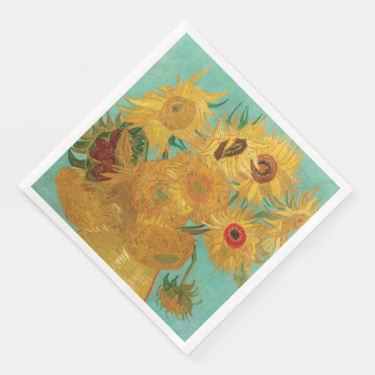 Zonnebloemen van Van Gogh Servet (Hoek)