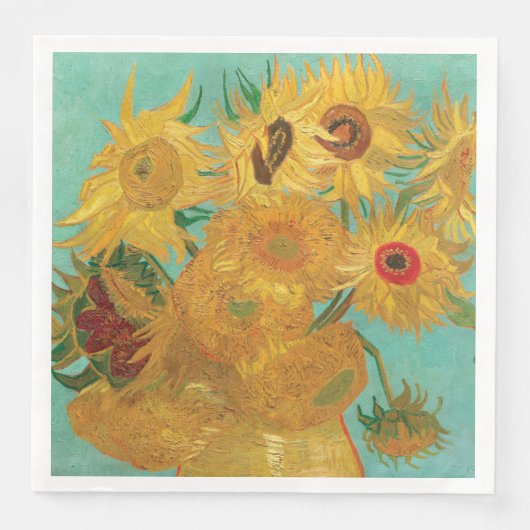 Zonnebloemen van Van Gogh Servet (Voorkant)
