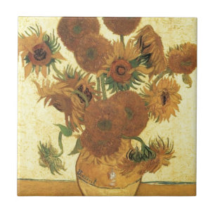 Zonnebloemen van Van Gogh Tegeltje