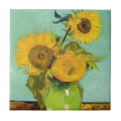 Zonnebloemen van Van Gogh Tegeltje (Voorkant)
