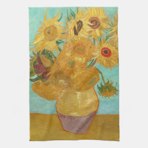 Zonnebloemen van Van Gogh Theedoek