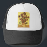 Zonnebloemen van Van Gogh Trucker Pet<br><div class="desc">Toch leven: Vase met vijftien zonnebloemen Schilderen door Vincent van Gogh Voor expressionisme is niet alleen een manier om dingen te zien: het is ook een manier om ze te maken, om ze te schilderen. Een expressionist schildert niet "vlak" en in zuivere tonen-hij breekt zijn tonen op en past hen...</div>