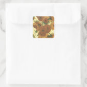 Zonnebloemen van Van Gogh Vierkante Sticker (Tas)