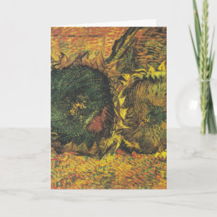 Zonnebloemen van Van Gogh - Vintage Gouden Bloemsc Kaart