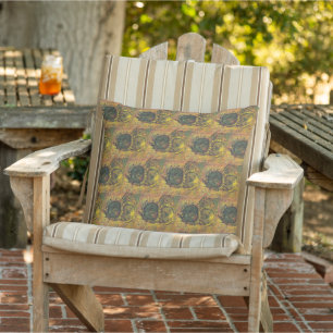 Zonnebloemen van Van Gogh - Vintage Gouden Bloemst Buitenkussen