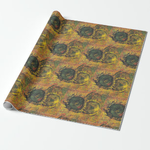 Zonnebloemen van Van Gogh - Vintage Gouden Bloemst Cadeaupapier