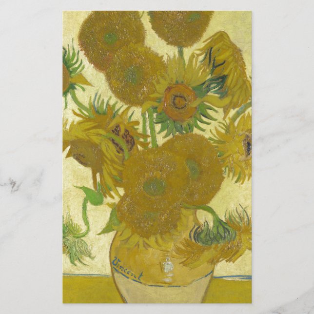 Zonnebloemen van Vincent Van Gogh (Voorkant)
