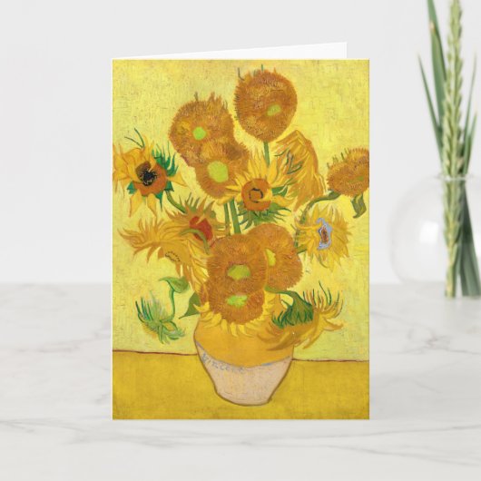 Zonnebloemen van Vincent van Gogh Bedankkaart (Voorkant)