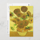 Zonnebloemen van Vincent Van Gogh Briefkaart (Voorkant / Achterkant)