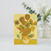 Zonnebloemen van Vincent Van Gogh Briefkaart (Staand voorkant)