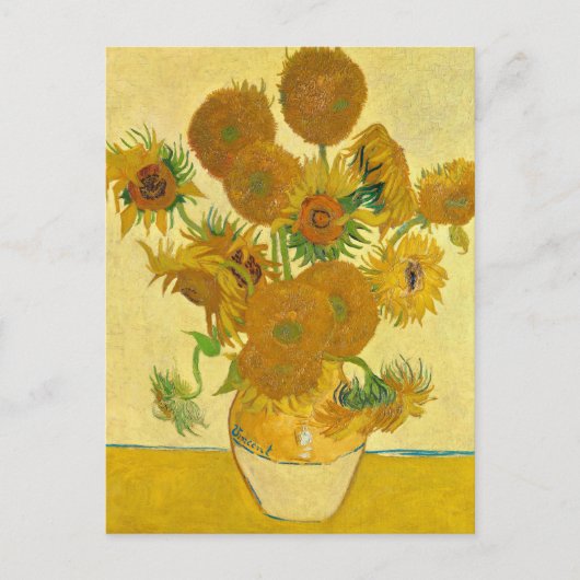 Zonnebloemen van Vincent Van Gogh Briefkaart (Voorkant)