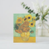 Zonnebloemen van Vincent Van Gogh Briefkaart (Staand voorkant)