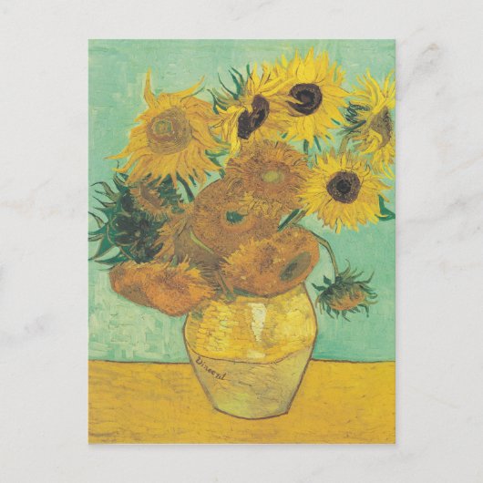 Zonnebloemen van Vincent Van Gogh Briefkaart (Voorkant)