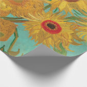 Zonnebloemen van Vincent Van Gogh Cadeaupapier (Hoek)
