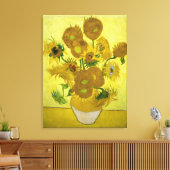 Zonnebloemen van Vincent Van Gogh Canvas Afdruk (Insitu (Woonkamer))