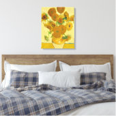 Zonnebloemen van Vincent Van Gogh Canvas Afdruk (Insitu (Slaapkamer))