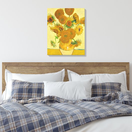 Zonnebloemen van Vincent Van Gogh Canvas Afdruk (Insitu (Slaapkamer))