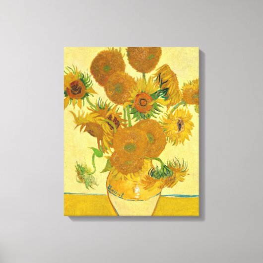 Zonnebloemen van Vincent Van Gogh Canvas Afdruk (Voorkant)
