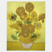 Zonnebloemen van Vincent Van Gogh Fleece Deken (Voorkant)