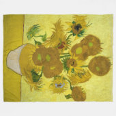 Zonnebloemen van Vincent Van Gogh Fleece Deken (Voorkant (Horizontaal))