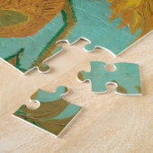 Zonnebloemen van Vincent Van Gogh Legpuzzel (Zijkant)