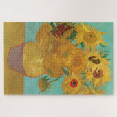 Zonnebloemen van Vincent Van Gogh Legpuzzel (Horizontaal)