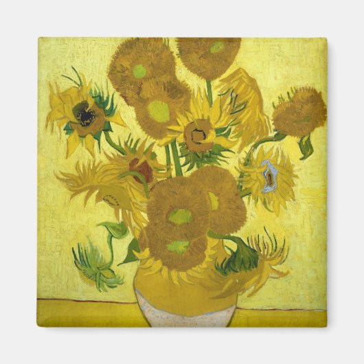 Zonnebloemen van Vincent Van Gogh Magneet (Voorkant)