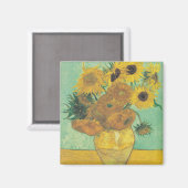 Zonnebloemen van Vincent Van Gogh Magneet (Voorkant / Achterkant)