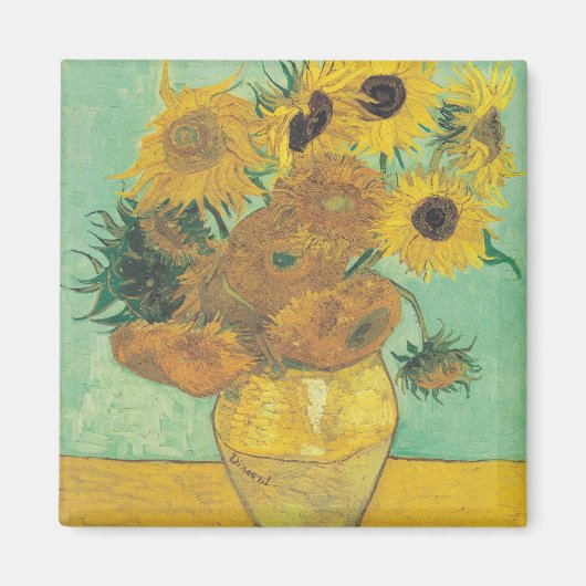 Zonnebloemen van Vincent Van Gogh Magneet (Voorkant)