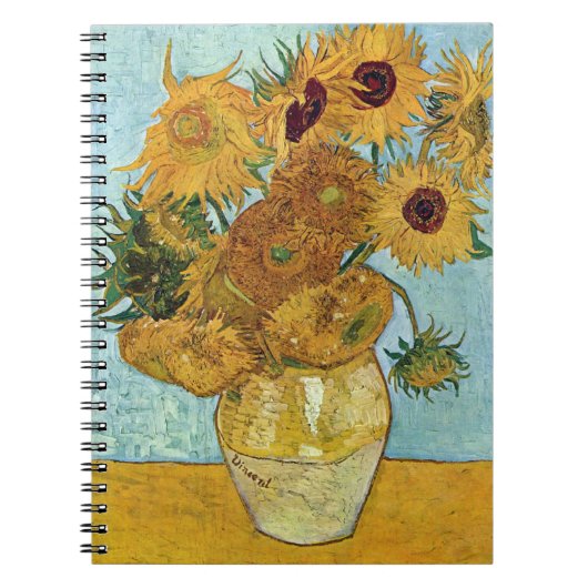 Zonnebloemen van Vincent Van Gogh Notitieboek (Voorkant)