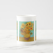 Zonnebloemen van Vincent Van Gogh Porselein Kop (Voorkant)