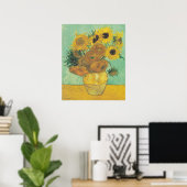 Zonnebloemen van Vincent Van Gogh Poster (Thuiskantoor)