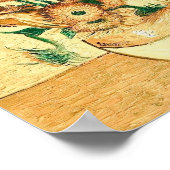 zonnebloemen van Vincent van Gogh Poster (Hoek)