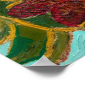 Zonnebloemen van Vincent van Gogh Poster (Hoek)