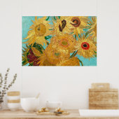 Zonnebloemen van Vincent van Gogh Poster (Keuken)