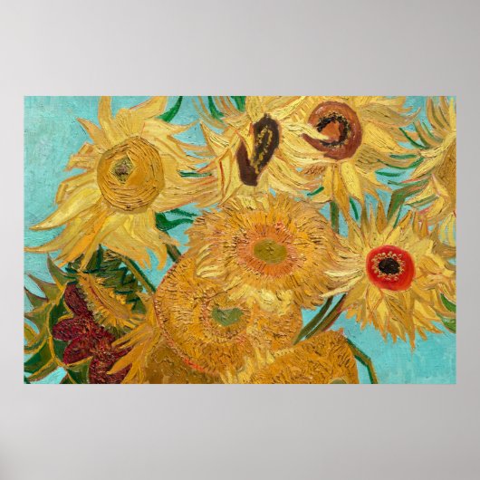 Zonnebloemen van Vincent van Gogh Poster (Voorkant)