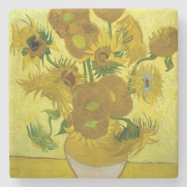 Zonnebloemen van Vincent Van Gogh Stenen Onderzetter