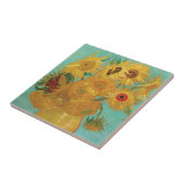 Zonnebloemen van Vincent Van Gogh Tegeltje (Zijkant)