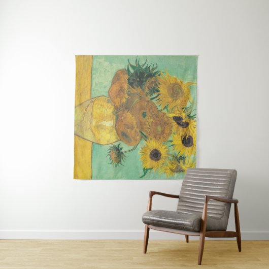 Zonnebloemen van Vincent Van Gogh Wandkleed (In Situ (horizontaal))