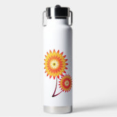 Zonnebloemen Vector Flower Waterfles (Voorkant)
