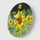 Zonnebloemen veld & Zonnebloem wandklok (Hoek)