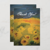 Zonnebloemen Veldkunst, Hartelijk dank Informatiekaartje (Voorkant / Achterkant)