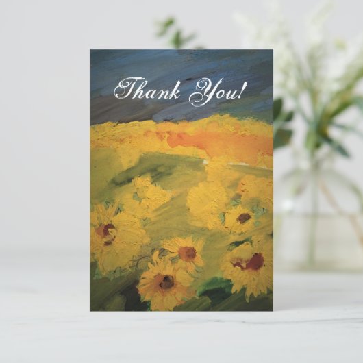 Zonnebloemen Veldkunst, Hartelijk dank Informatiekaartje (Staand voorkant)
