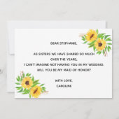 Zonnebloemen Ventilator Geel Wordt je vermaakt van Kaart (Achterkant)