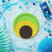 Zonnebloemen verjaardagsfeestje papieren bordje (Feest)