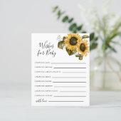 Zonnebloemen Vernis voor Baby Kaart (Staand voorkant)