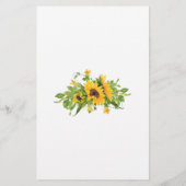 Zonnebloemen Vernis voor de Kaart van de Paar (Achterkant)